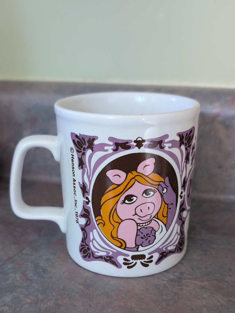 Vintage 1978 Collector Muppets Miss Piggy Ceramic Mug